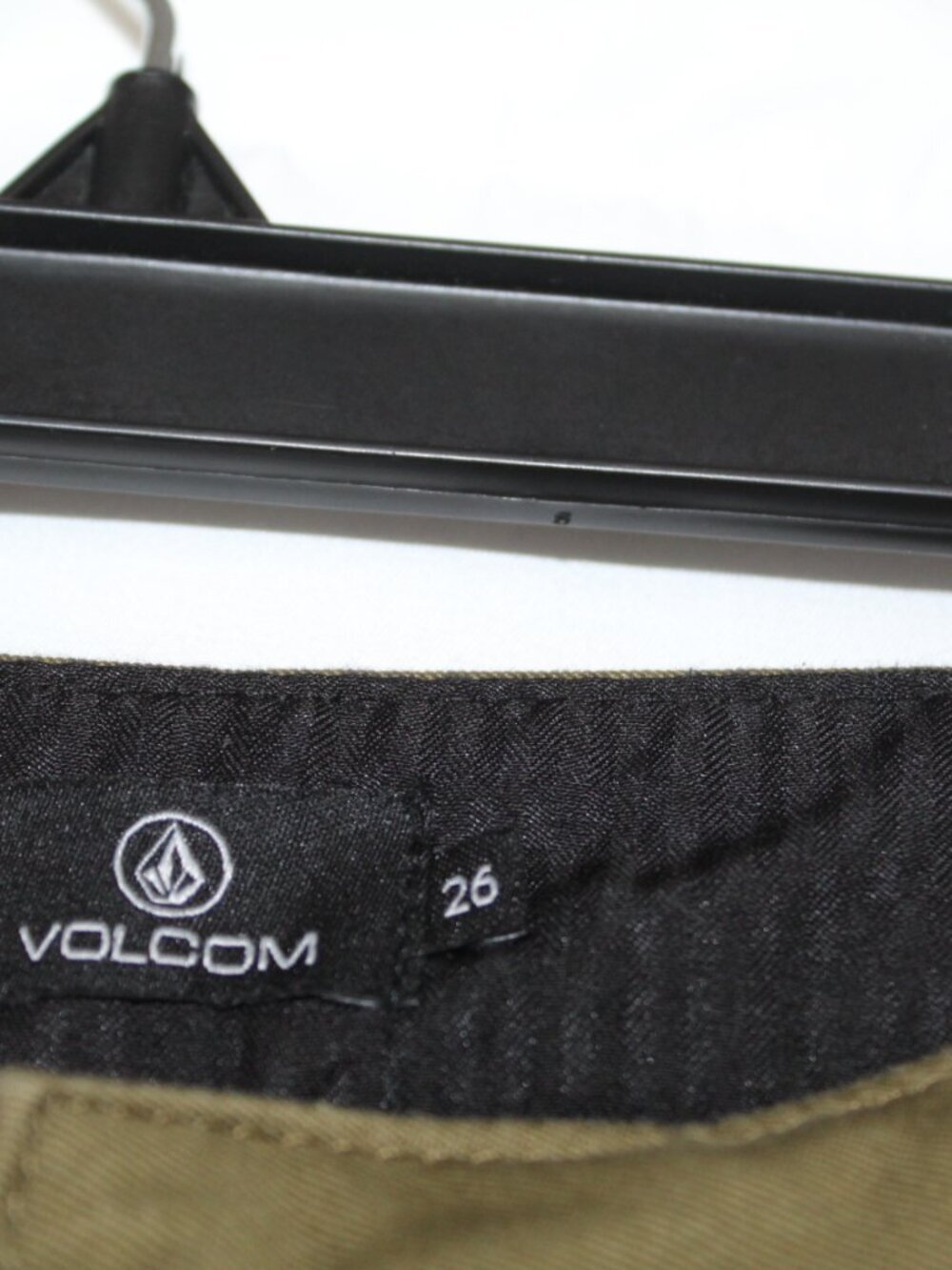 Volcom women's straight leg ankle crop pants green skateboard workwear Cali surf - Picture 6 of 10
